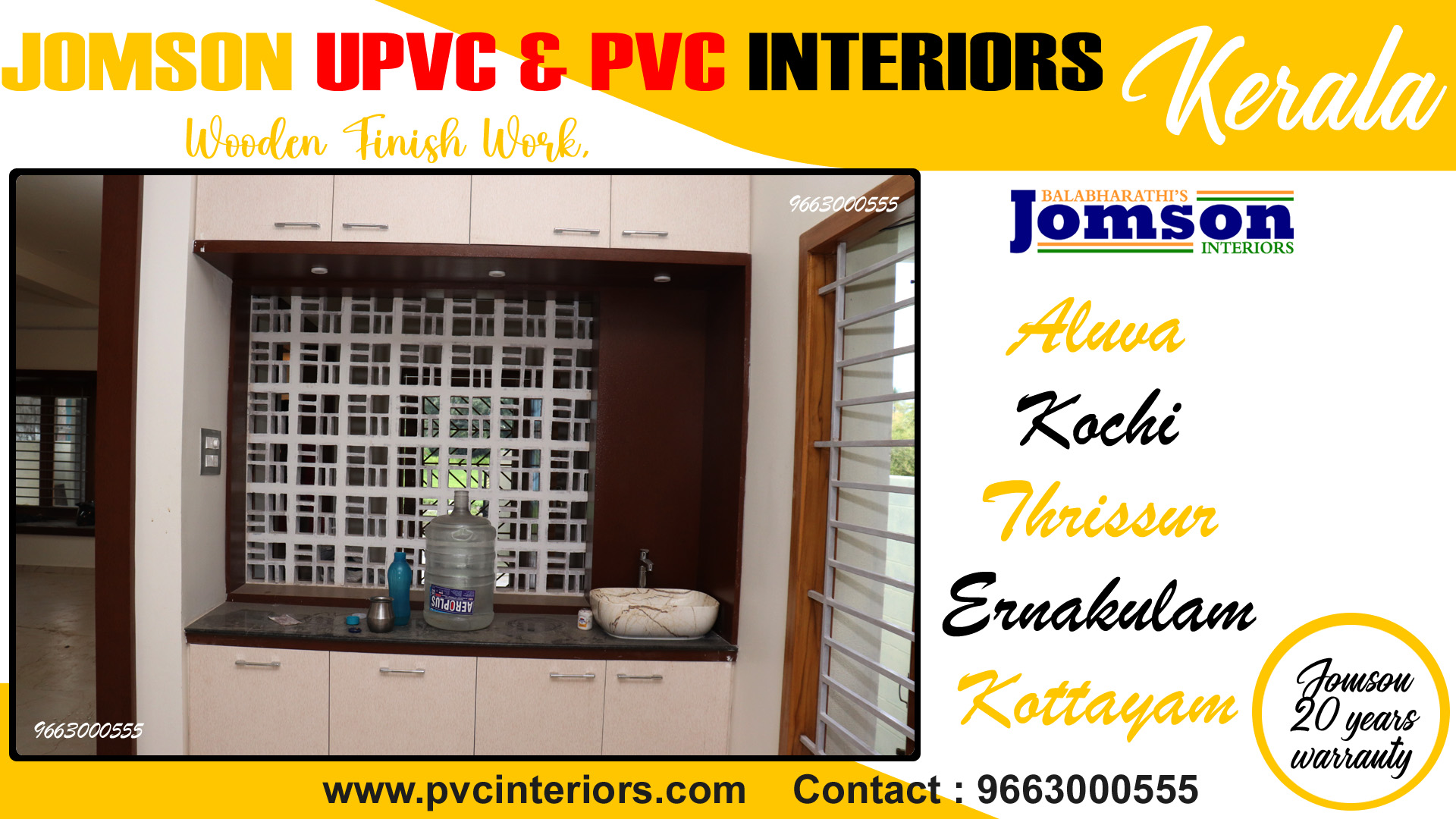 Jomson UPVC & PVC Modular Kitchen Aluva Kerala 9663000555