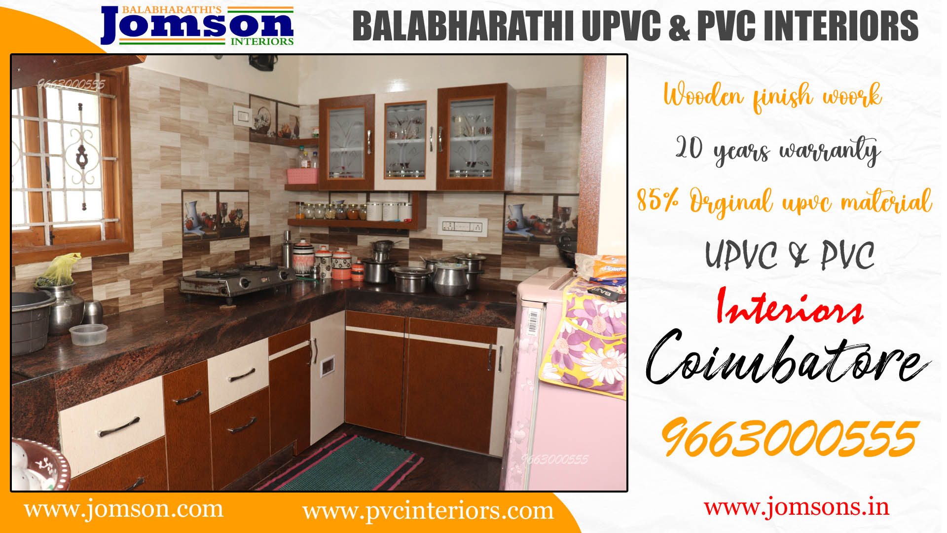 UPVC Modular Kitchen Jomson Brand Only 9663000555